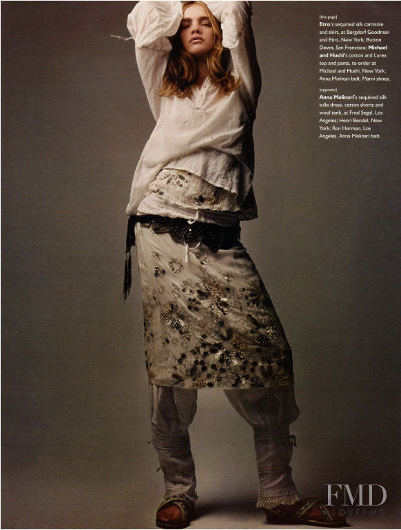 Natalia Vodianova featured in Loose Change, April 2002