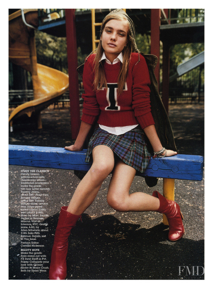 Natalia Vodianova featured in Back to School, September 2001