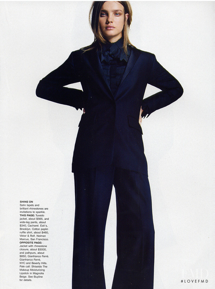 Natalia Vodianova featured in Tux Appeal, September 2001