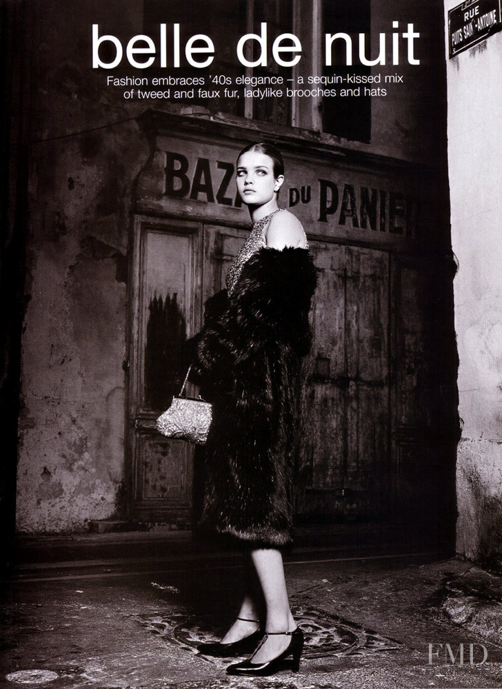 Natalia Vodianova featured in Belle de Nuit, March 2001