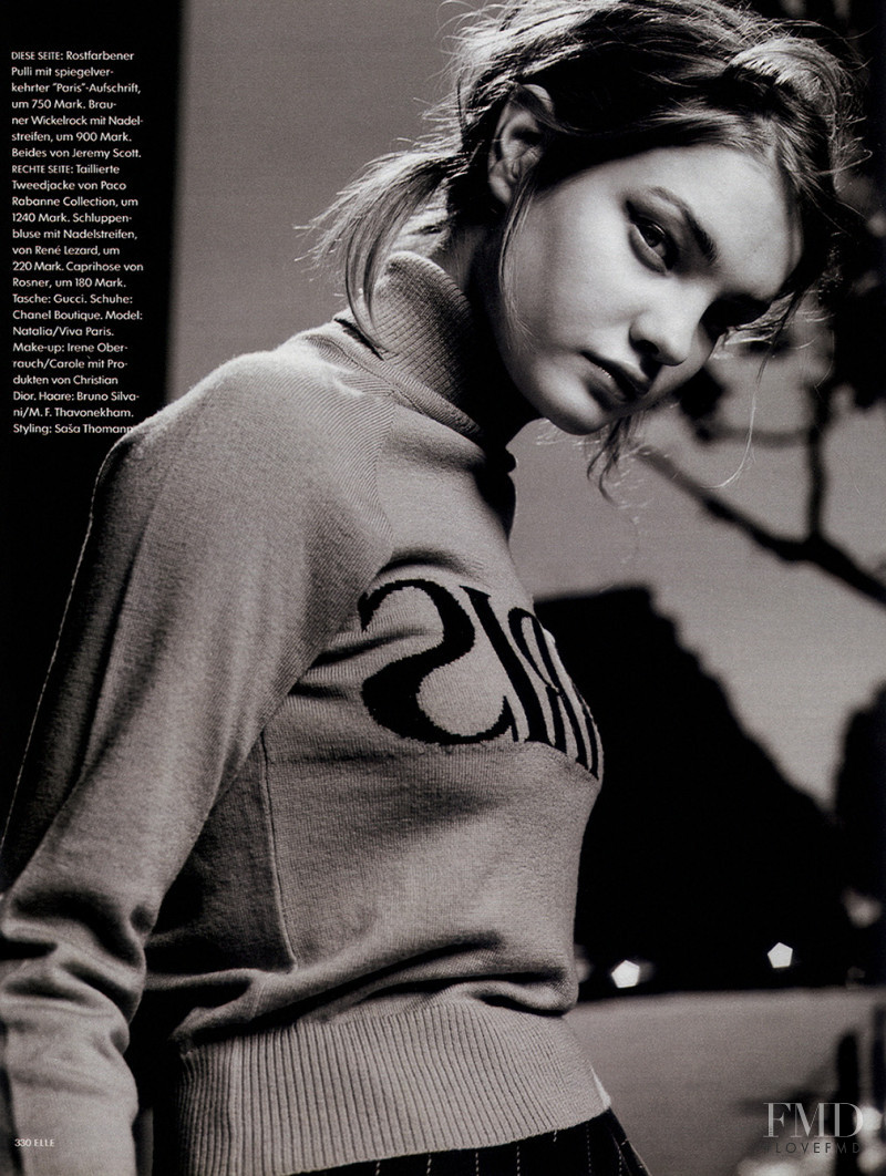Natalia Vodianova featured in French Kiss, September 2000