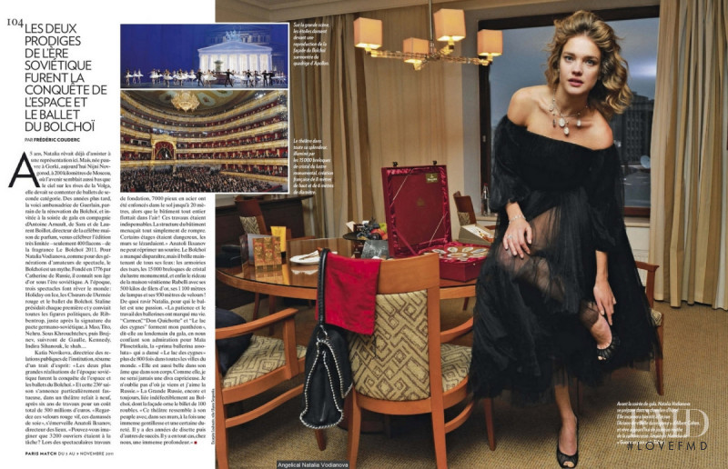 Natalia Vodianova featured in Le Bolchoi Se Refait Une Beaute, November 2011