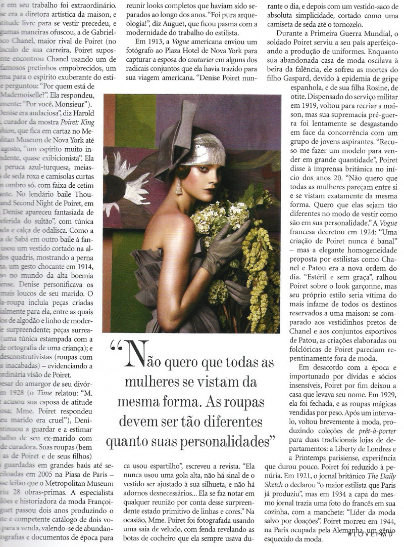Natalia Vodianova featured in O genio esquecido, June 2007