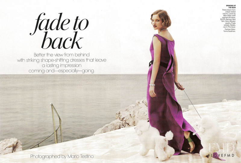 Natalia Vodianova featured in Fade to Black, July 2007