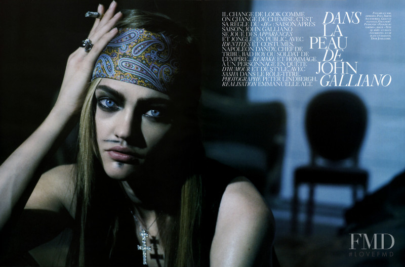 Sasha Pivovarova featured in Dans La Peau de John Galliano, January 2007