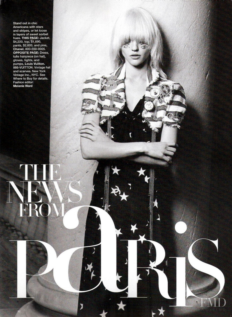 Sasha Pivovarova featured in The New From Paris, January 2008