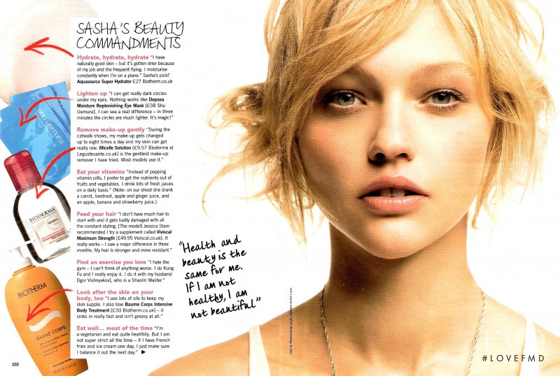 Sasha Pivovarova featured in From Sasha With Love, August 2009