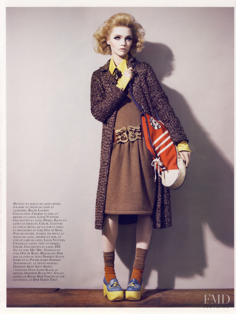 Sasha Pivovarova featured in Total Look, August 2007