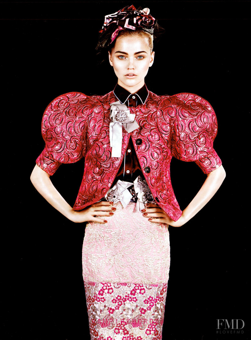 Sasha Pivovarova featured in D&G, February 2009