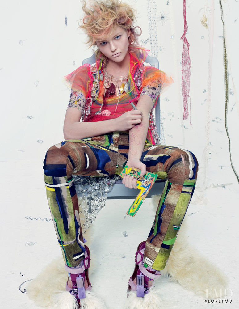 Sasha Pivovarova featured in My Space, February 2010