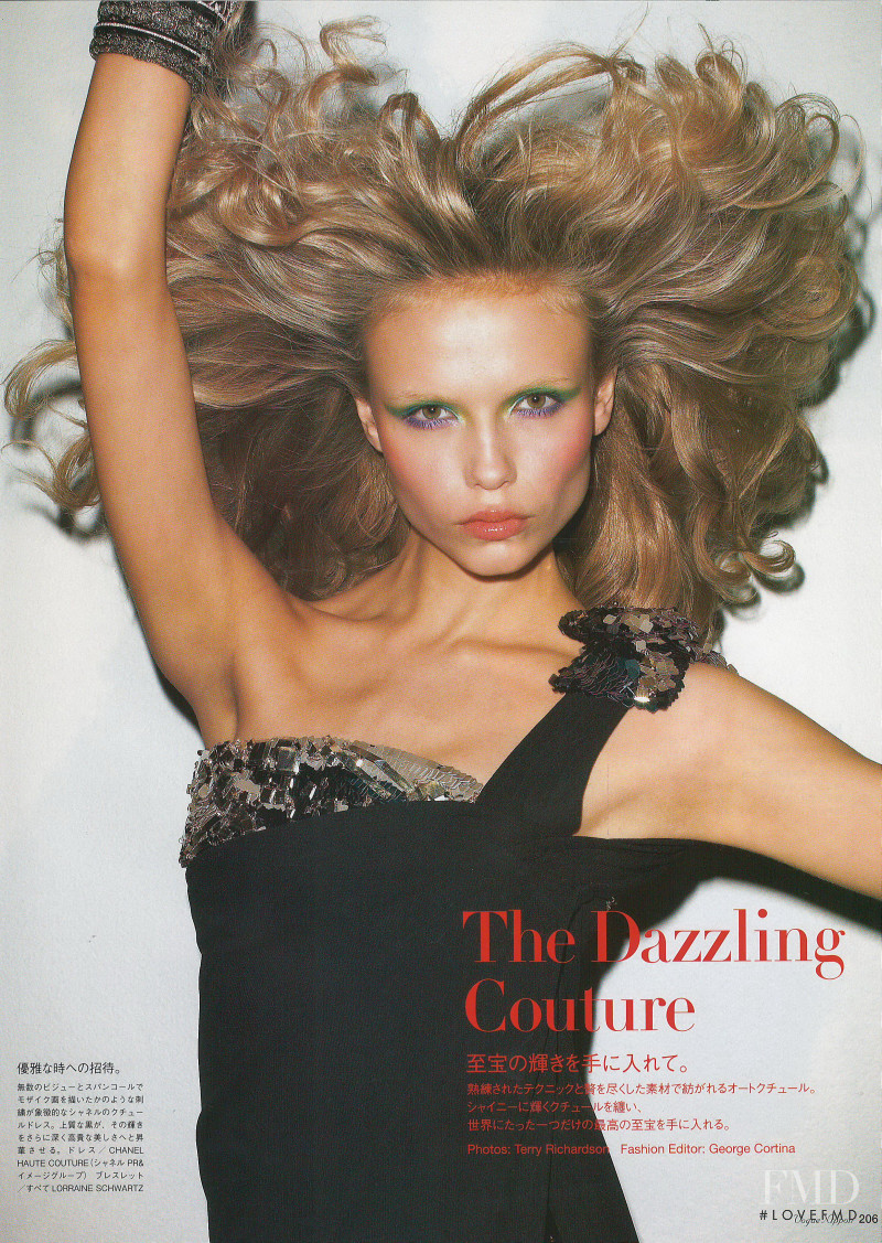 Natasha Poly featured in The Dazzling Couture, December 2007