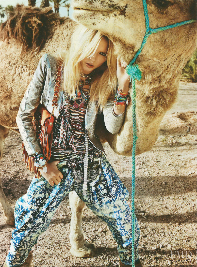 Natasha Poly featured in Hippie glamour, June 2010