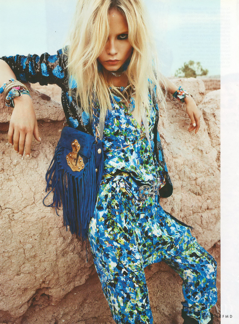 Natasha Poly featured in Hippie glamour, June 2010