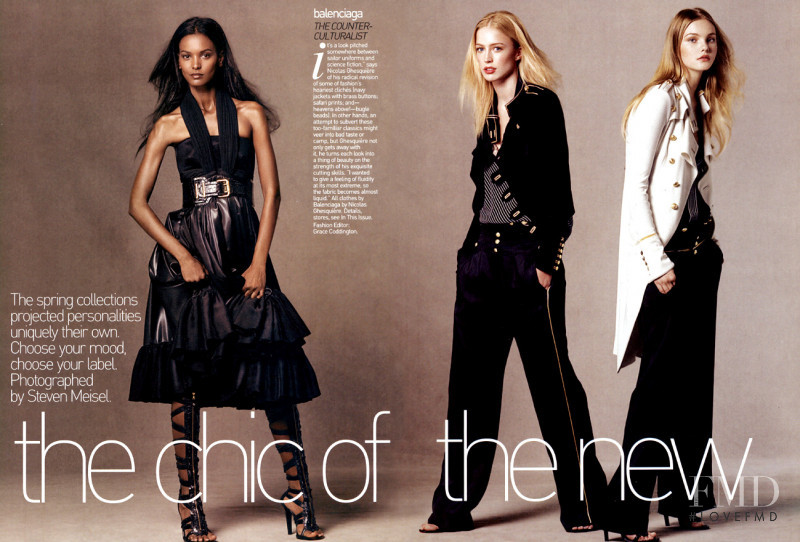 Raquel Zimmermann featured in The Chic Of The New, January 2005