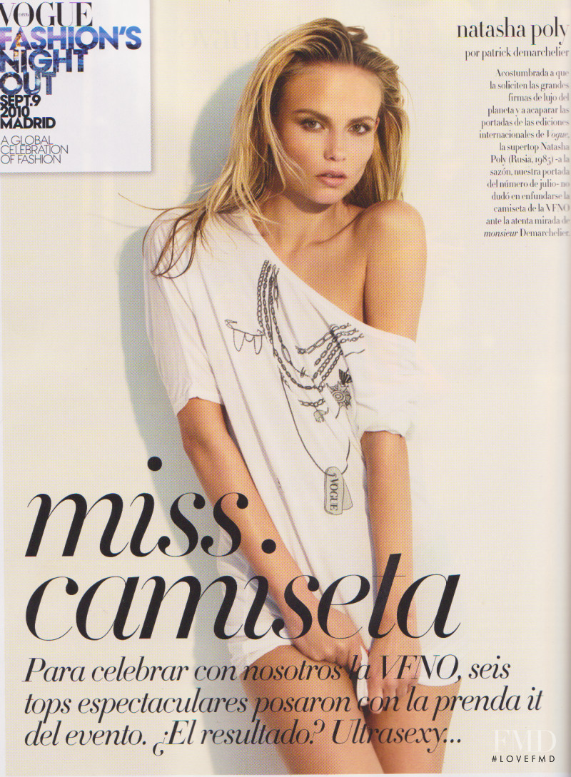 Natasha Poly featured in Miss Camisela, July 2010