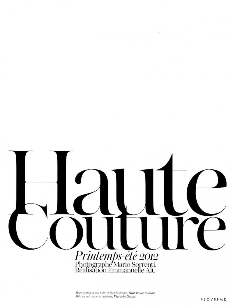 Haute Couture Printemps-Été 2012, April 2012