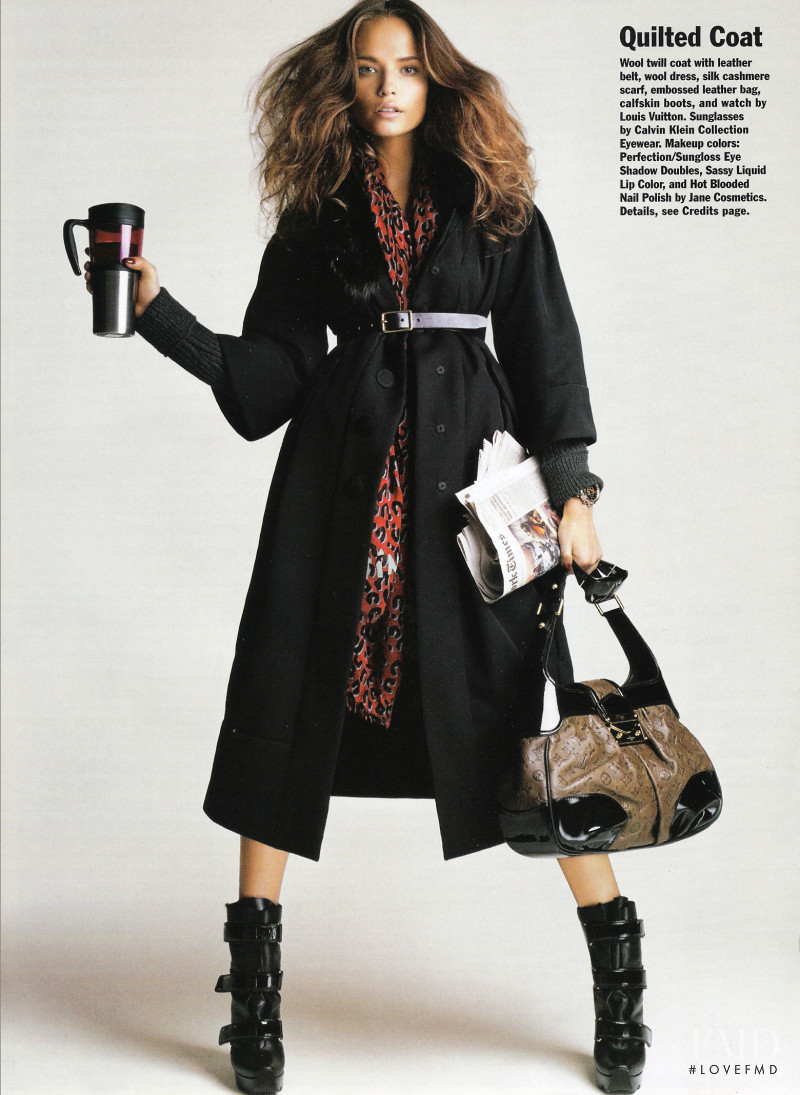 Natasha Poly featured in Top Coats, October 2006