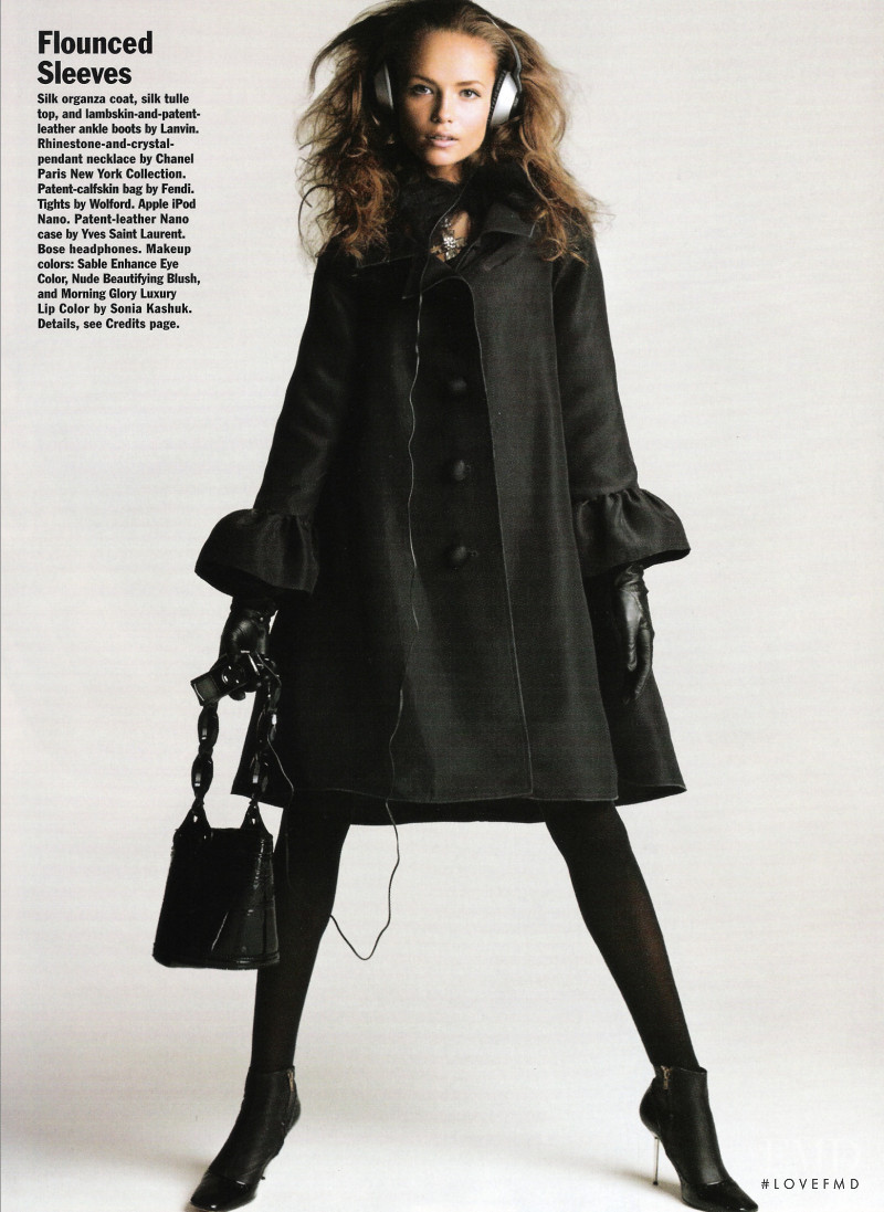 Natasha Poly featured in Top Coats, October 2006