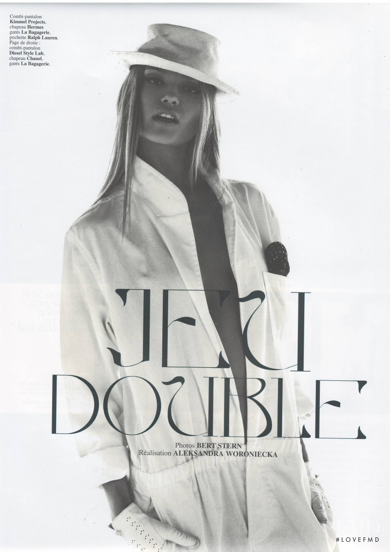 Natasha Poly featured in Jeu Double, September 2004