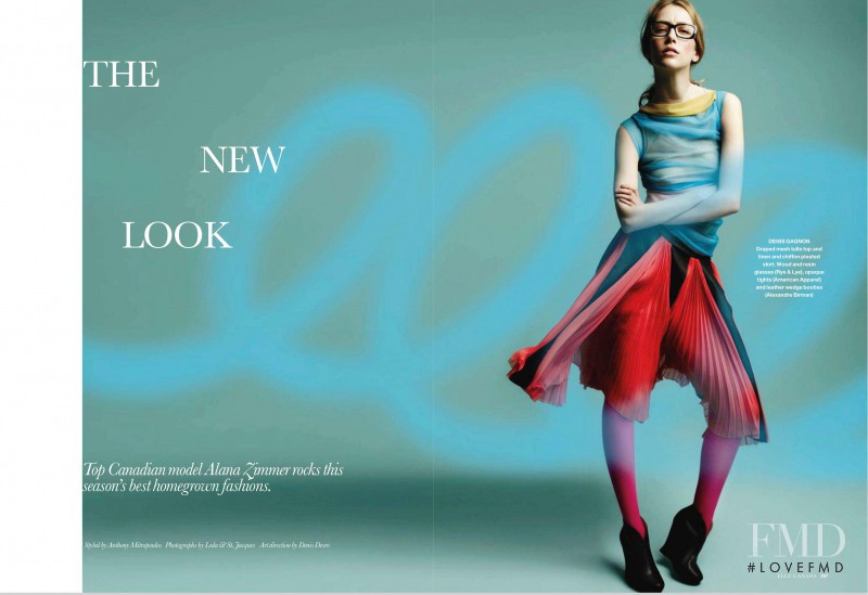 Alana Zimmer featured in The New Look, October 2011