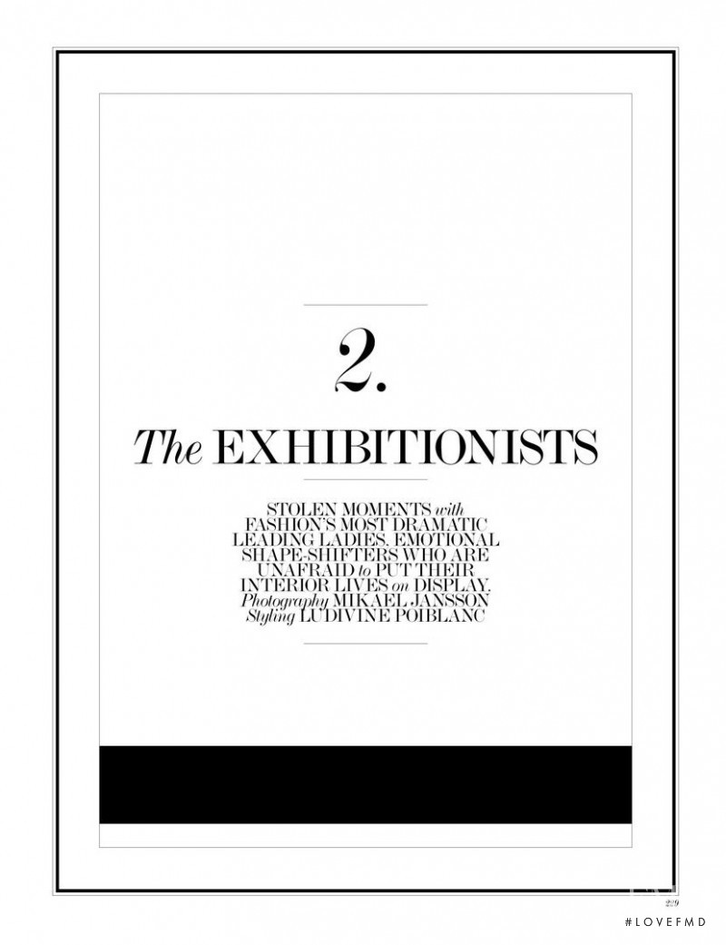 The Exhibitionists, September 2013