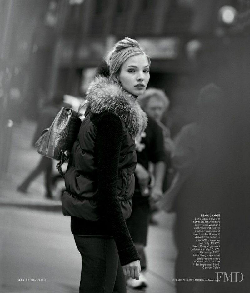 Sasha Luss featured in Gray Scale, September 2014