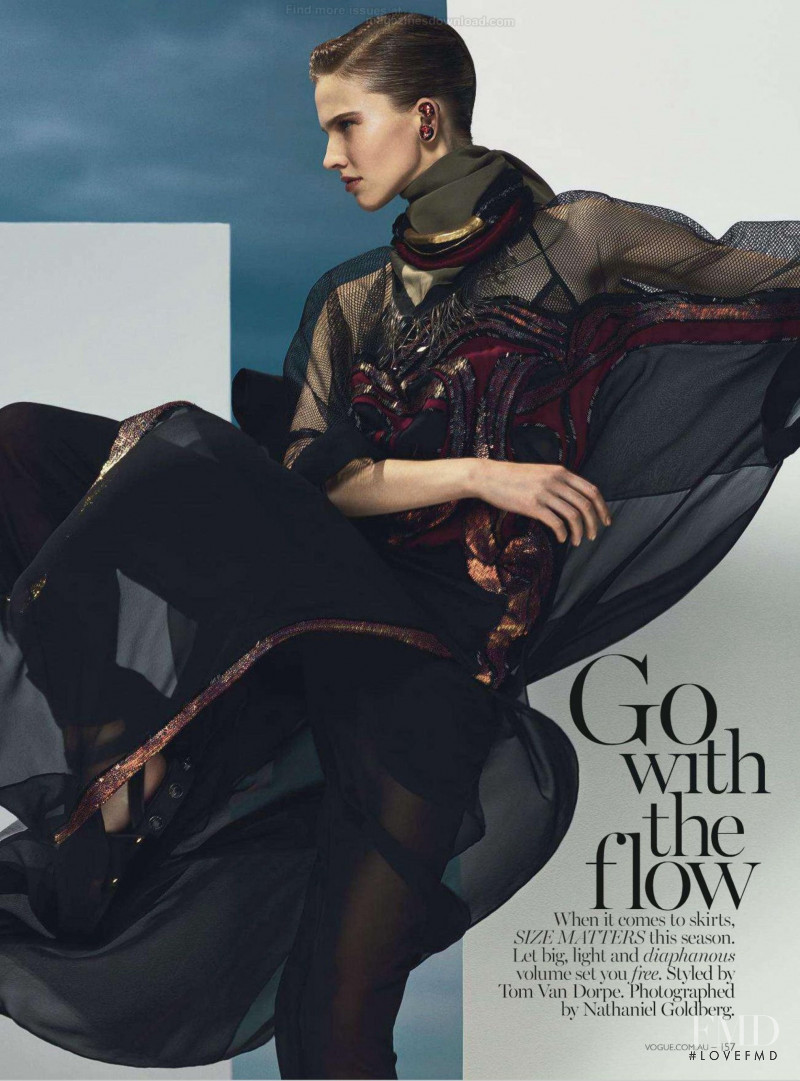 Sasha Luss featured in Go With The Flow, July 2014