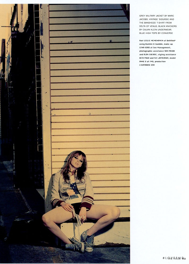Anne Vyalitsyna featured in The Layered T on top, January 2003