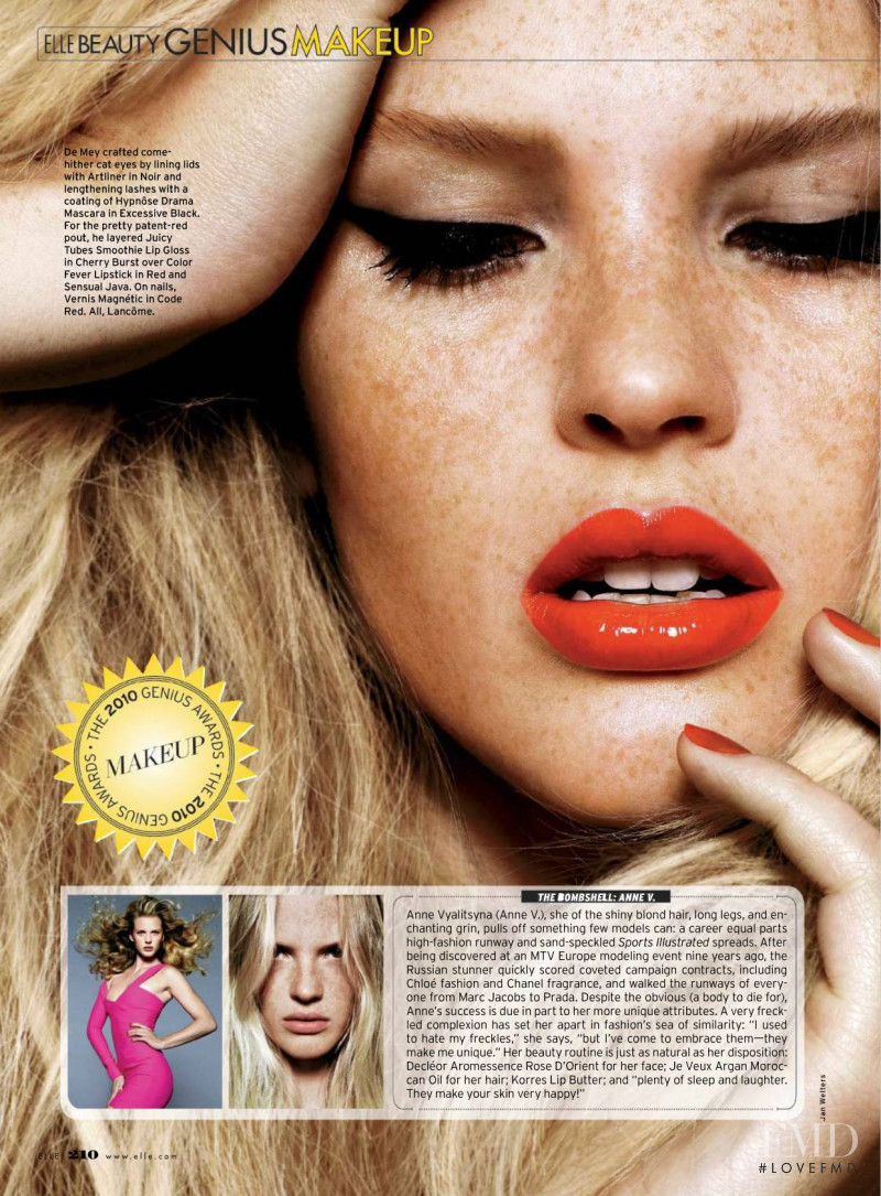 Anne Vyalitsyna featured in Beauty, April 2010