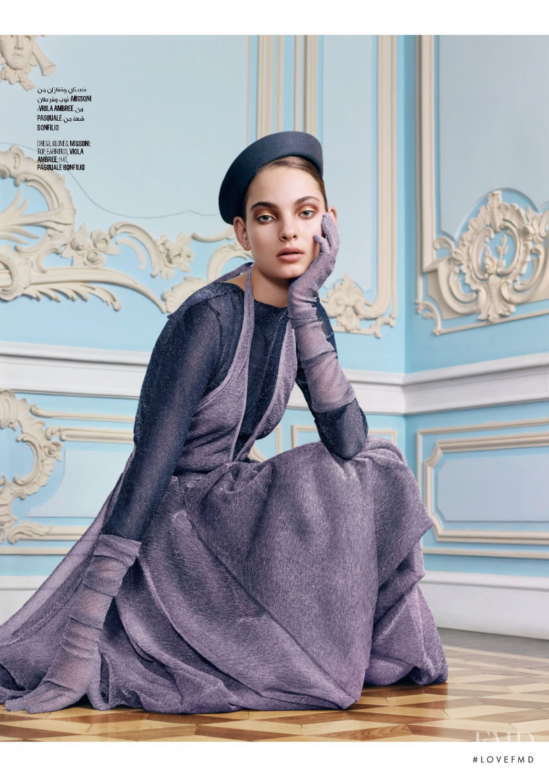 Zhenya Katava featured in Style, February 2018