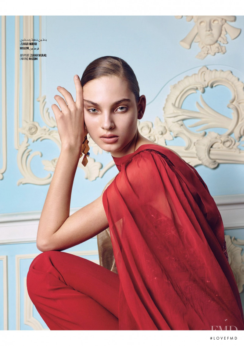 Zhenya Katava featured in Style, February 2018