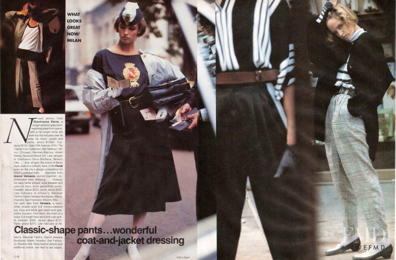 Hunter Reno featured in What Looks Great Now, Milan, January 1984