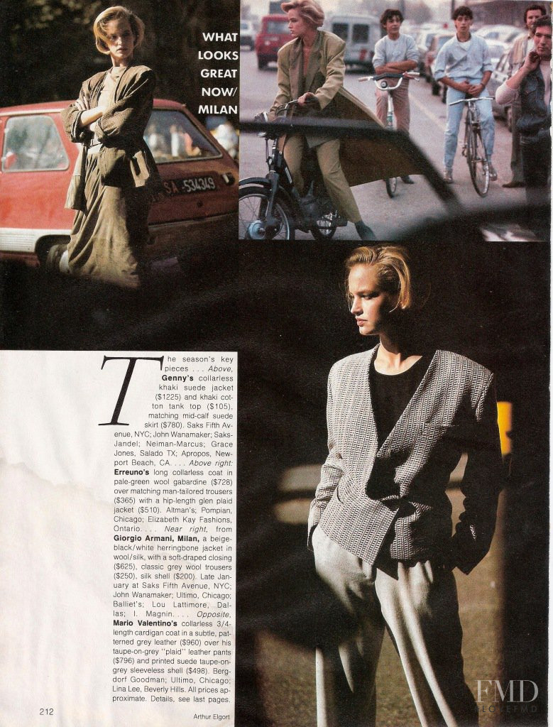 Hunter Reno featured in What Looks Great Now, Milan, January 1984