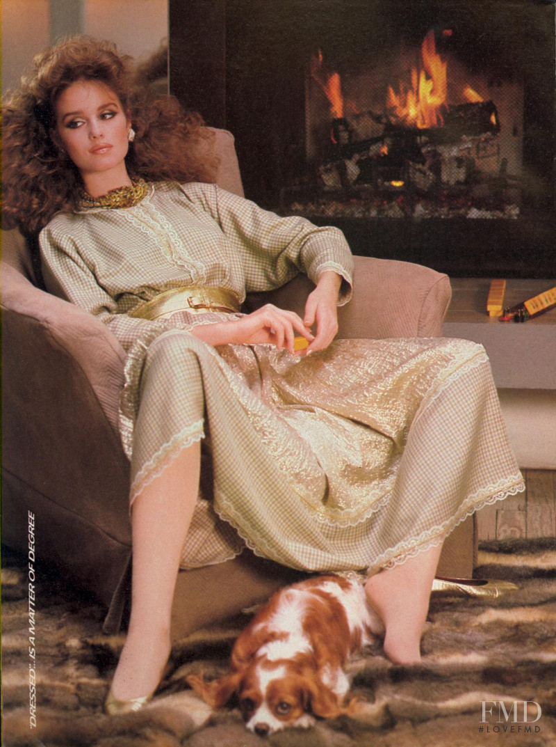 Jacki Adams featured in Dressed...Is a Matter of "Degree"--a New Range of At-Home Looks, December 1981