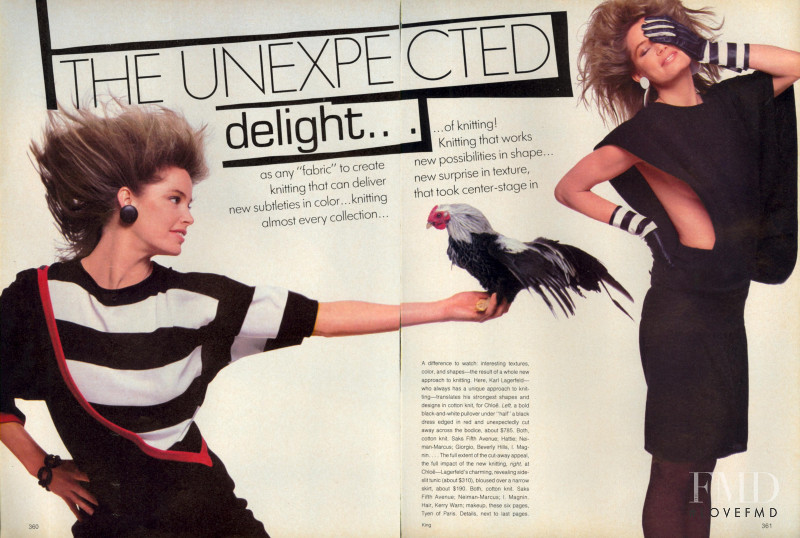 Jacki Adams featured in The Unexpected Delight...of Knitting, March 1983