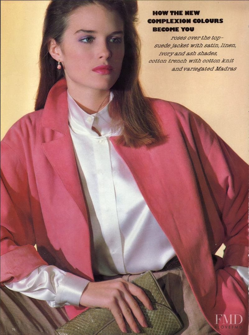 Jacki Adams featured in Rosy Outlook, February 1983