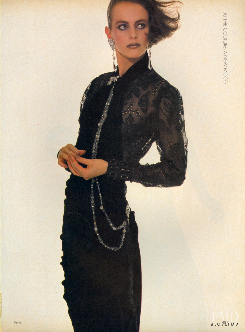 Laetitia Firmin-Didot featured in A New Mood In Fashion...at the Couture, October 1983