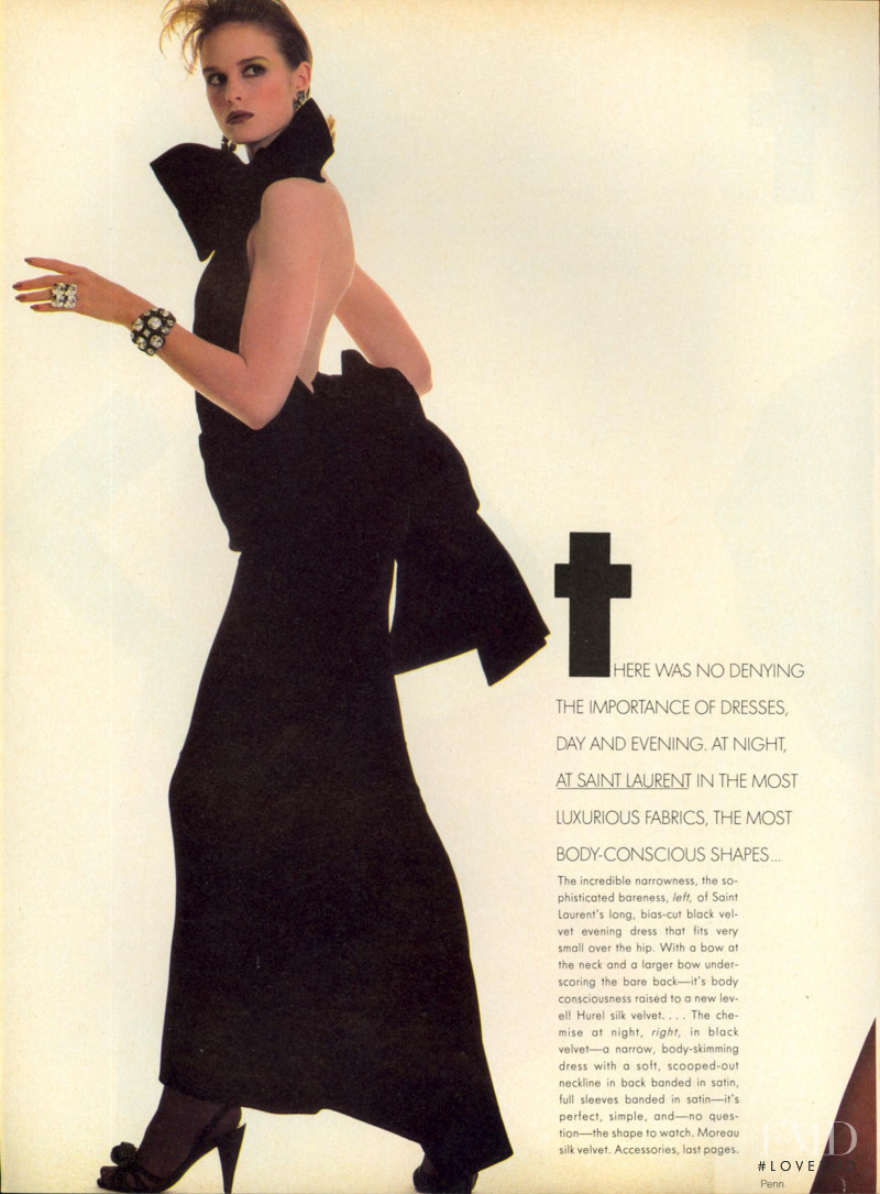 Jacki Adams featured in A New Mood In Fashion...at the Couture, October 1983