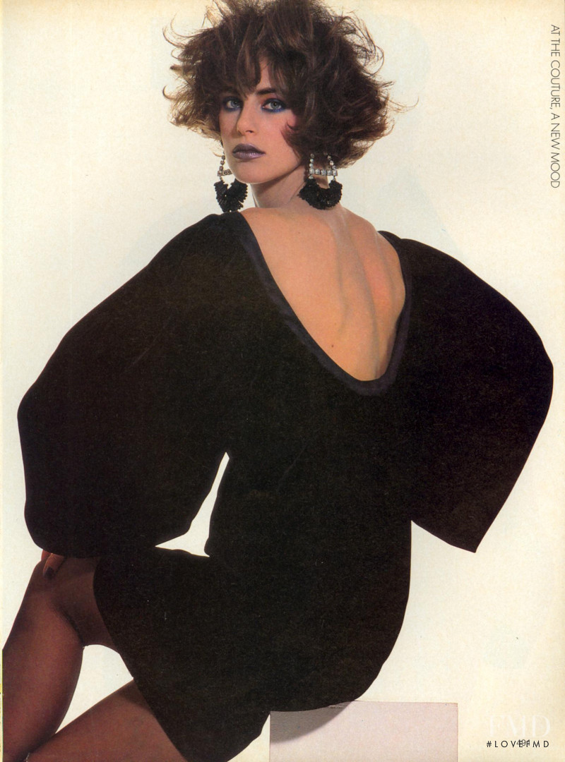 Laetitia Firmin-Didot featured in A New Mood In Fashion...at the Couture, October 1983