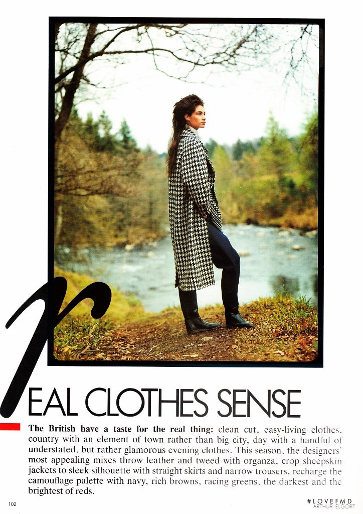 Jana Rajlich featured in Real clothes sense, August 1988