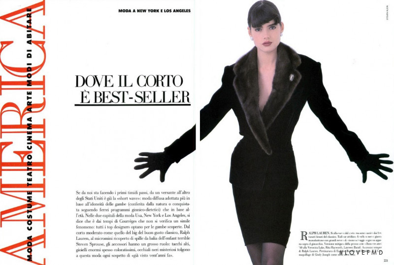 Jana Rajlich featured in Dove il corto Ã© best-seller, October 1987