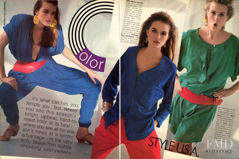 Jacki Adams featured in The New York Collections: Style, U.S.A. Color!, February 1982