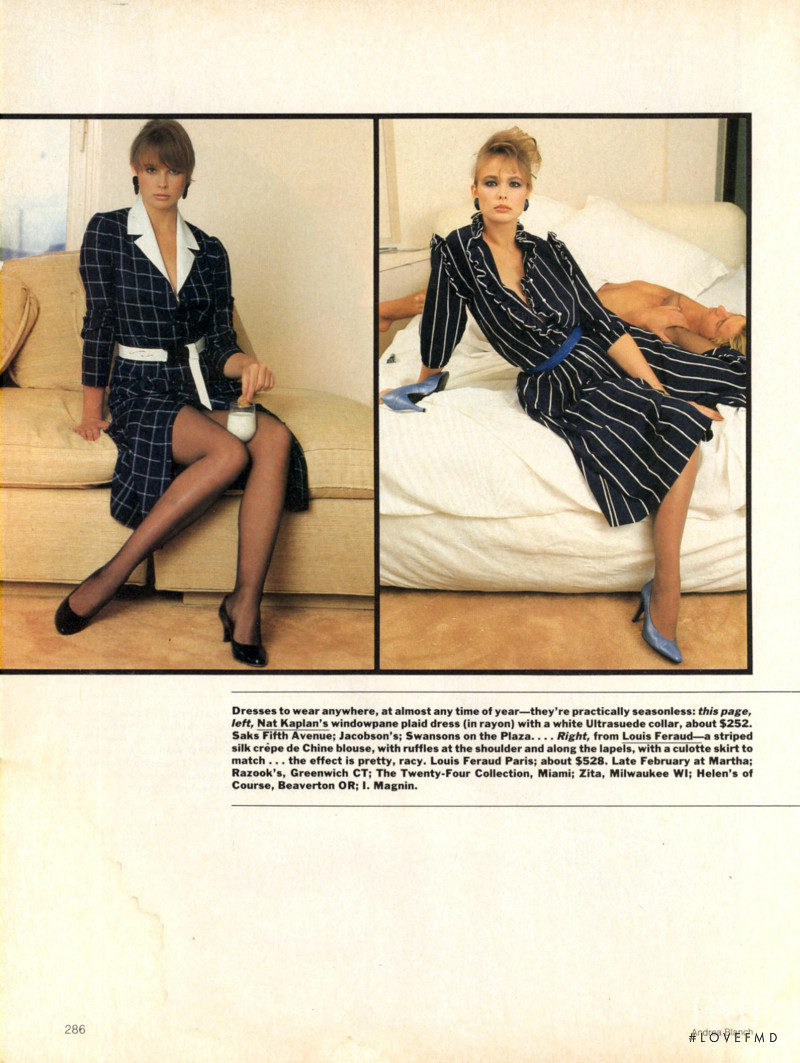 Jacki Adams featured in More Dresses, More Appealing This Year, February 1982