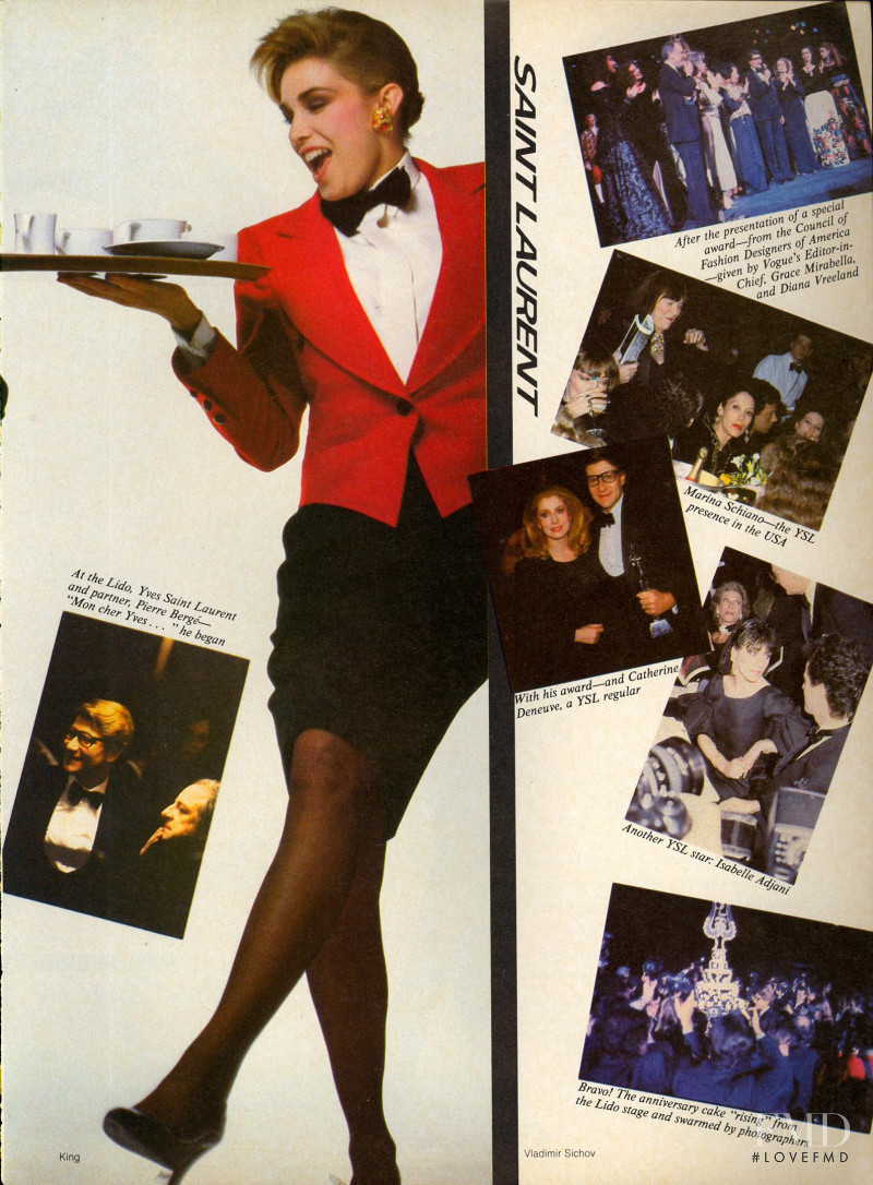 Anette Stai featured in Paris/Rome: The Sizzle--Couture Highlights for Spring/Summer, April 1982