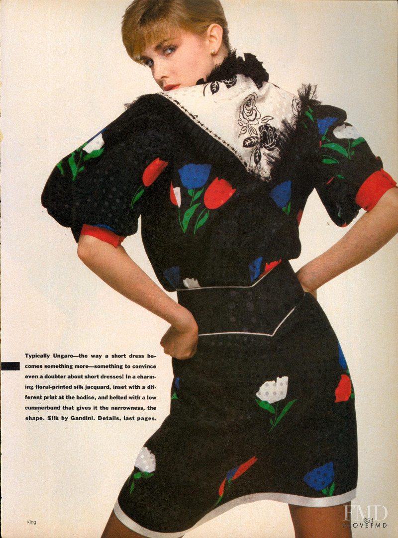 Anette Stai featured in Paris/Rome: The Sizzle--Couture Highlights for Spring/Summer, April 1982