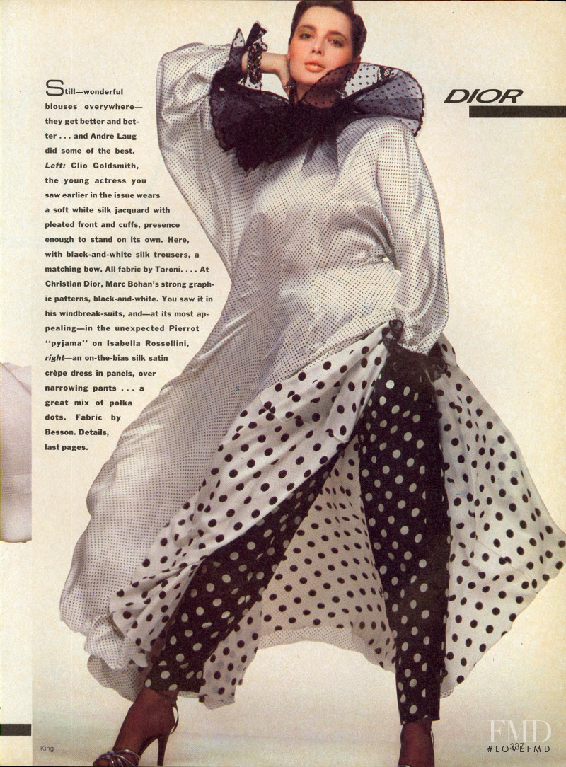 Isabella Rossellini featured in Paris/Rome: The Sizzle--Couture Highlights for Spring/Summer, April 1982