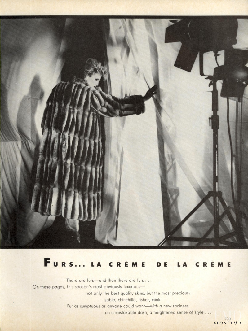 Joan Severance featured in Furs...La CrÃ¨me de la CrÃ¨me, December 1981