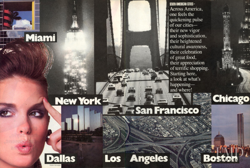 Jacki Adams featured in Vogue Special Report--Seven American Cities, their New Style, Excitement, Pleasures, October 1984
