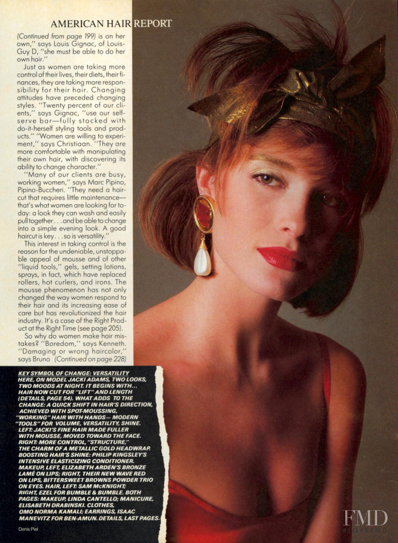 Rosemary McGrotha featured in Great Hair! \'85, July 1985