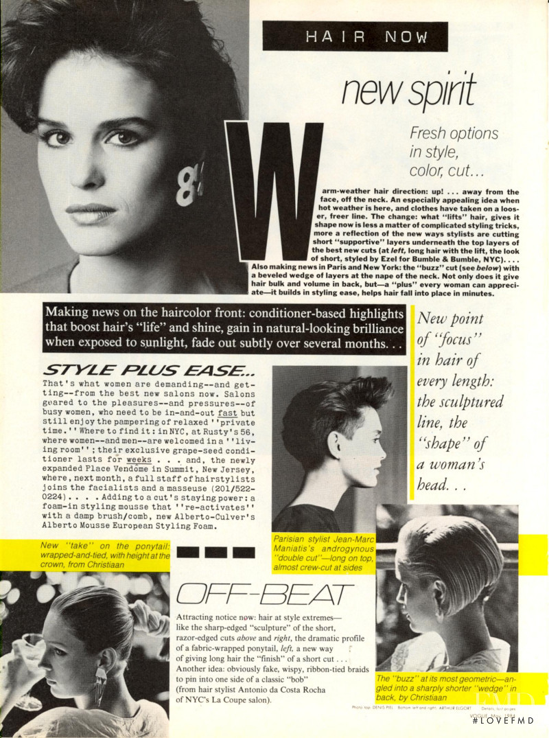 Jacki Adams featured in Hair Now/ New Spirit, May 1984